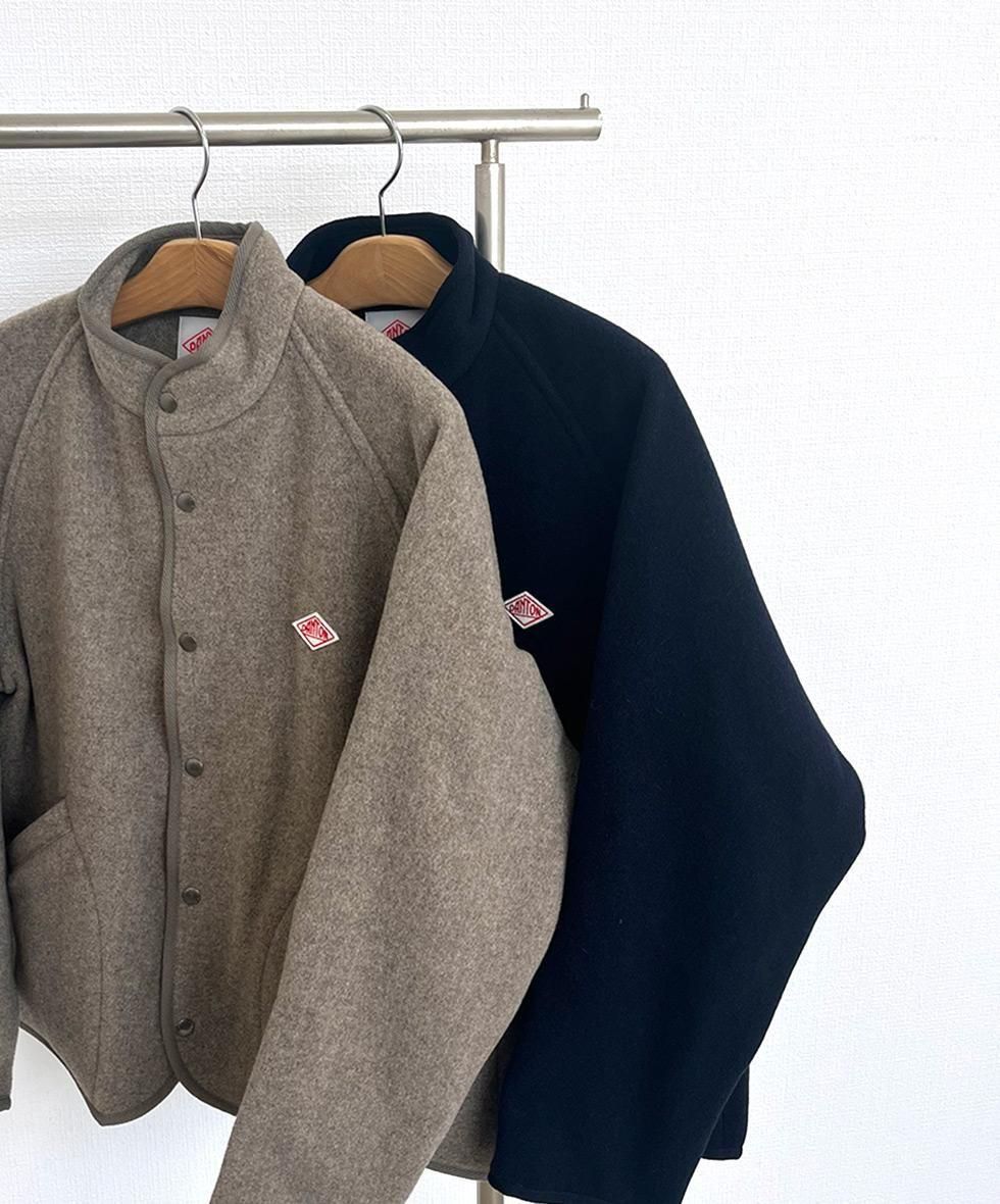 DANTON/  MEN'S WOOL LIGHT PILE STANDCOLLAR JACKET