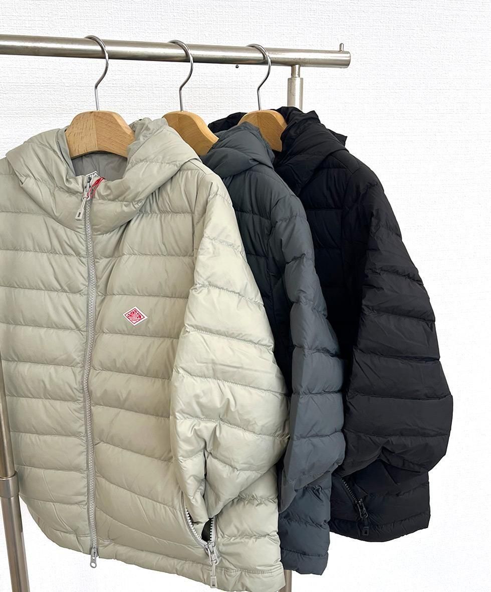 DANTON/  WOMEN'S NYLON TAFFETA MIDDLE DOWN HOODED JACKET