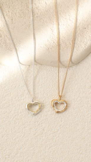 ハートムーンネックレスemiru Heart moon  necklace ピンクゴールド
