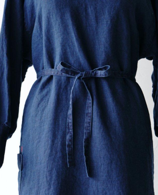 kapoc 2nd. / linen indigo dye｜割烹着kapoc（カポック）公式