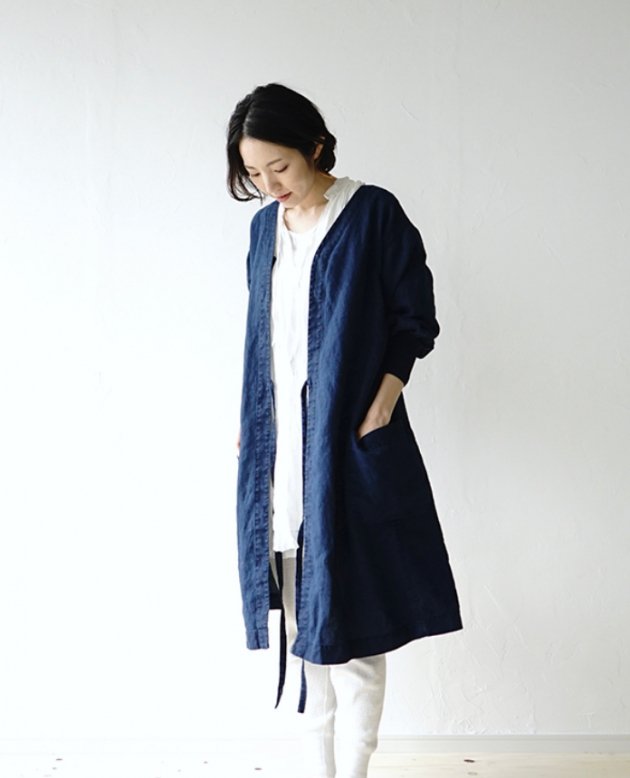 kapoc 2nd. / linen indigo dye｜割烹着kapoc（カポック）公式