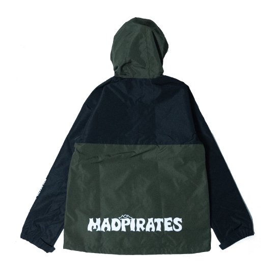 SHELL PARKA | シェルパーカー (OLIVE/BLACK) - MAD PIRATES