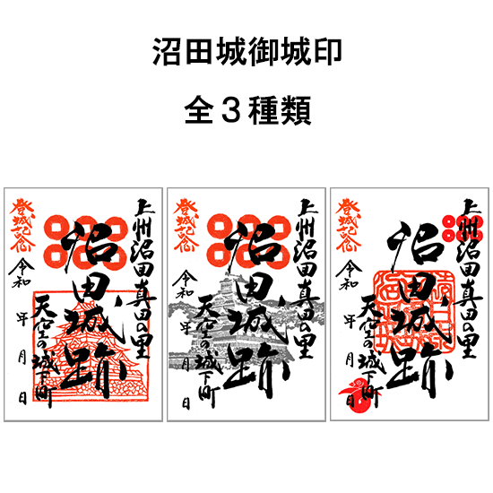 5月端午の節句令和三年、沼田城限定御城印、タイプA、1月から12月まで 