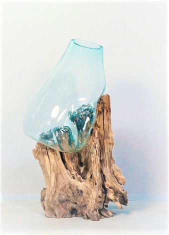 【SPECIAL PRODUCT  F】 流木ガラス インテリアオブジェ フラワーベース 淡水魚 海水魚 観葉植物