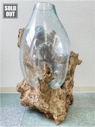【SPECIAL PRODUCT  C】 No.302流木ガラス 金運 風水 フラワーベース