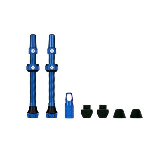 MUC-OFF TUBLESS PRESTA VALVE KIT 44mm BLUE