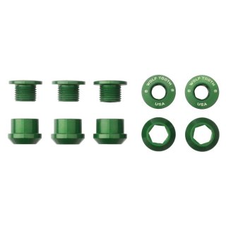 Wolf Tooth Chainring Bolts 1X - 5 pcs. green 6mm