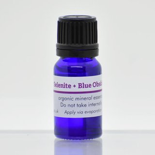セレナイト＋ブルーオブシディアン［Selenite + Blue Obsidian］