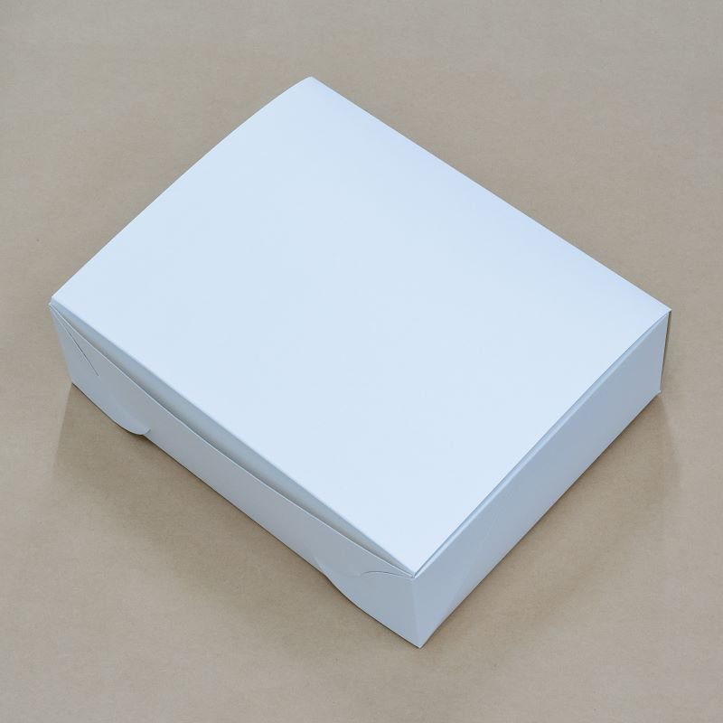 白無地箱B6折組式/１００枚/(W)152mm(D)105mm(H)45mm - ケーキ箱・厚紙 
