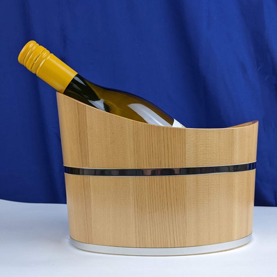 片上り曲線の木製ワインクーラー…原材料：国産木曽椹-さわら-｜ - MADE