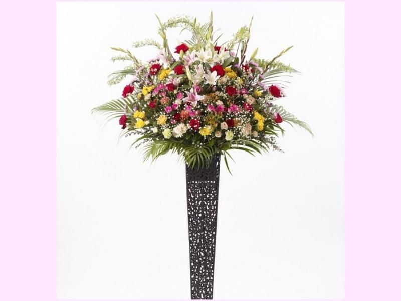 湯布院アンティーク イタリア 金彩花瓶 フラワースタンド ハンドメイド