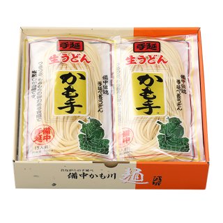 かも川 手延べ生うどん 生麺 300g×6袋 (冷蔵便)