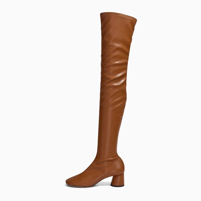 Glove Leather Over Knee Boots