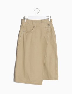 <img class='new_mark_img1' src='https://img.shop-pro.jp/img/new/icons8.gif' style='border:none;display:inline;margin:0px;padding:0px;width:auto;' />SINDEY Cotton Twill Wrap Skirt