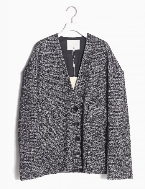 <img class='new_mark_img1' src='https://img.shop-pro.jp/img/new/icons8.gif' style='border:none;display:inline;margin:0px;padding:0px;width:auto;' />Boucle Tweed Cardigan Coat