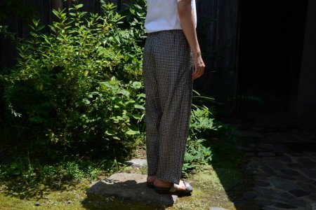 iroiro meditation pantsThai silkcheck / gingham check