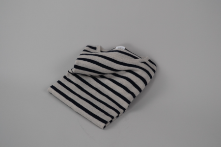 eleven 2nd - Boat Neck Bordercashmereoyster/dk.navy