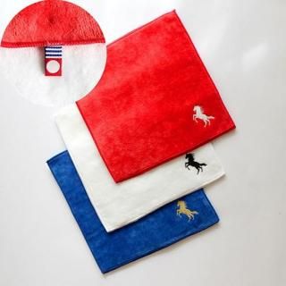 四国商事オリジナル 干支・午(うま)ハンカチタオル 3色