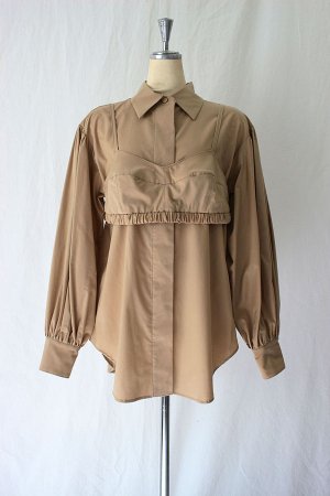 MORE SALE【80%OFF】ビスチェ付きシャツブラウス　