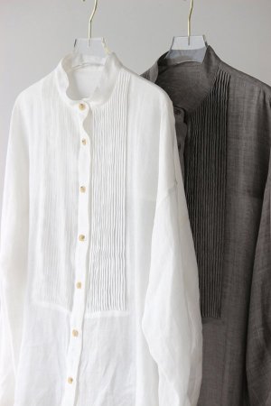【予約商品】ボザムピンタックシャツ　ホワイト