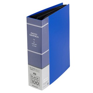 ナカバヤシ ポケットアルバム フォトグラフィリア/PHOTO GRAPHILIA 2L版100枚 ブルー
