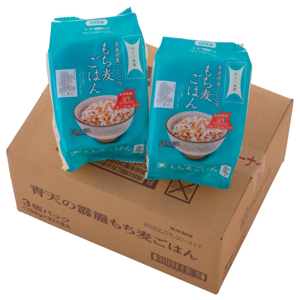 もち麦ごはん 青天の霹靂 150g 24食｜ライケットオンラインショップ