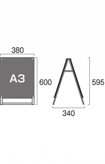 ポスター用スタンド看板 A3縦両面ホワイト - 常磐精工株式会社