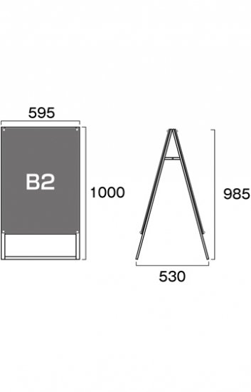 ポスター用スタンド看板 B2両面ホワイト - 常磐精工株式会社