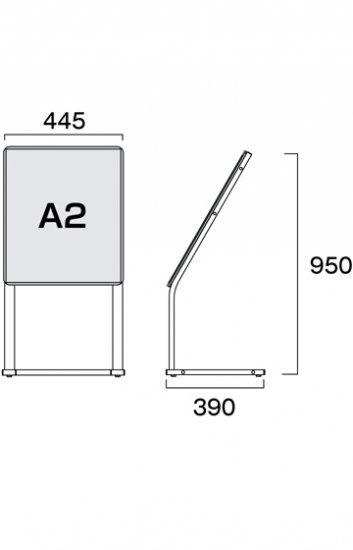 C型パネルスタンド A2縦 - 常磐精工株式会社