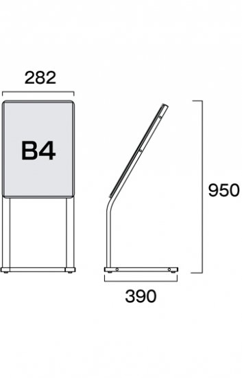 C型パネルスタンド B4縦 - 常磐精工株式会社