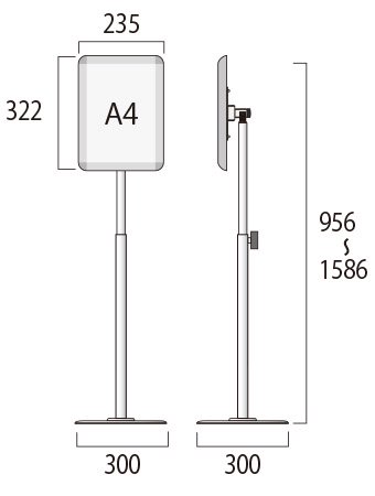 スマートフリーパネルスタンドスライド A4 - 常磐精工株式会社