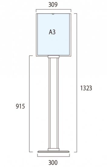 クリエイティブカードサインスタンド A3縦 - 常磐精工株式会社