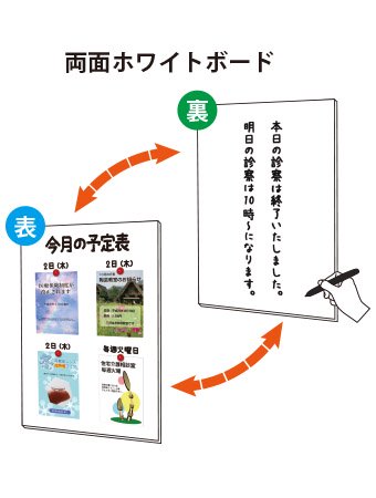 スマートメッセージスタンドホワイトボード450X900 - 常磐精工株式会社