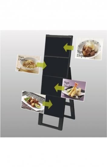 カードケーススタンド看板 Ａ４　10面ｘ両面 常磐精工 ブラックバリウスカードケーススタンド看板 A4横16両面