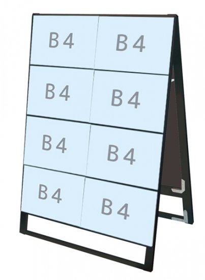 ブラックカードケーススタンド看板 B4横16両面 - 常磐精工株式会社
