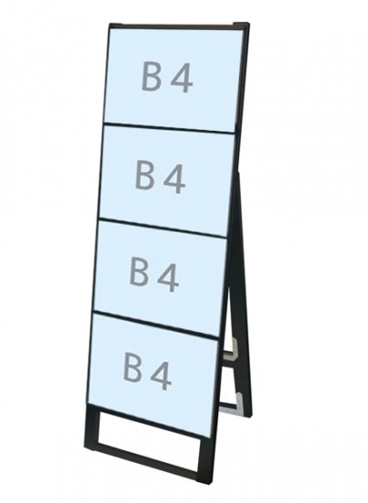 ブラックカードケーススタンド看板 B4横4片面 - 常磐精工株式会社