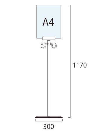 スマートガイドポール 2フック A4縦 - 常磐精工株式会社