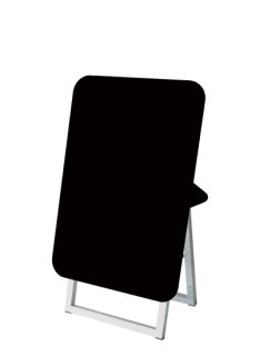 ポップルスタンド看板シルエット 45×60片面ブラック　ふきだし形（右）