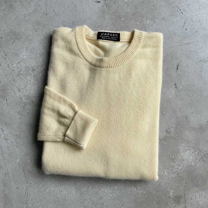 JAEGER HEAVY CASHMERE KNIT SWEATER