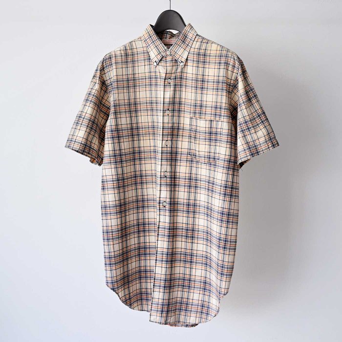YALE OLD INDIA MADRAS PLAID COTTON S/S SHIRT
