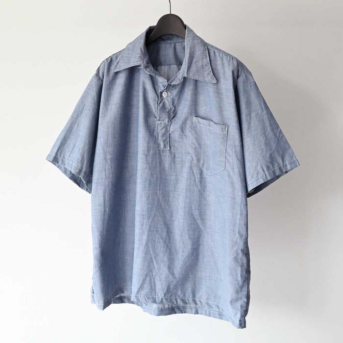 PRISONER CHAMBRAY P/O SHIRT with STENCIL(almost DEADSTOCK)