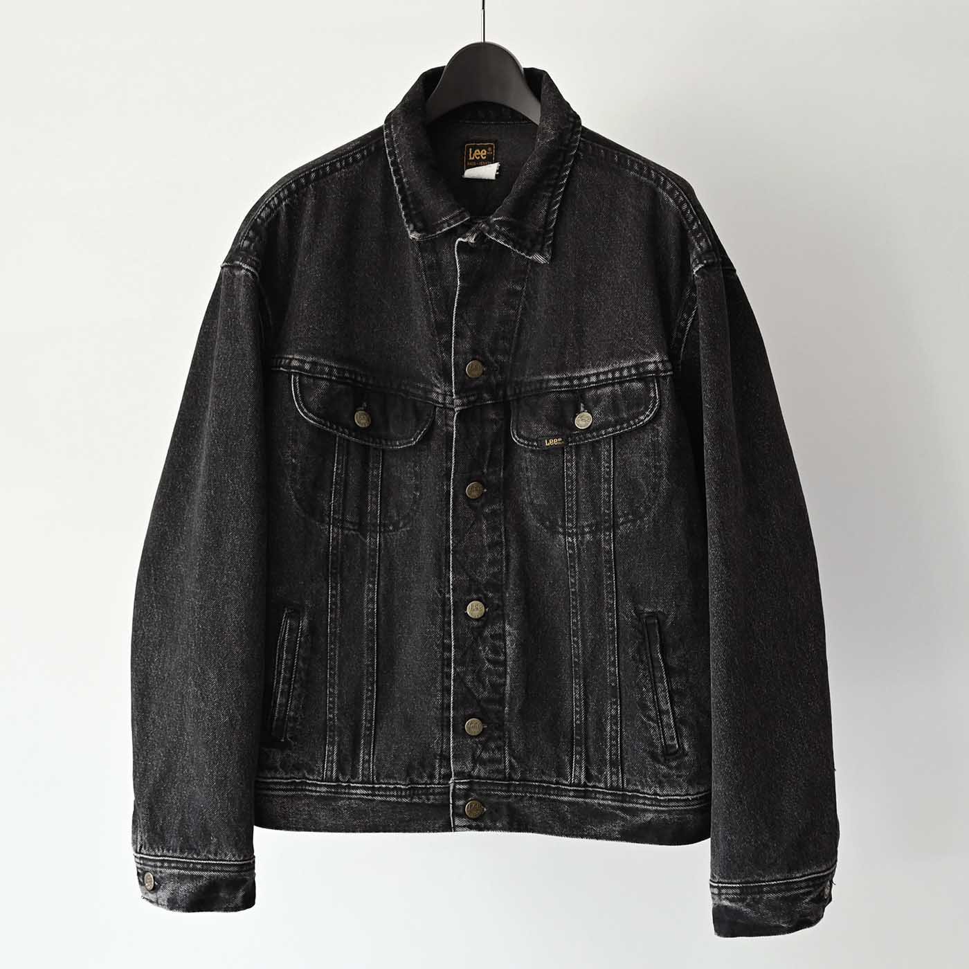 Lee 220 BLACK DENIM JACKET - Straight Vinatge Store