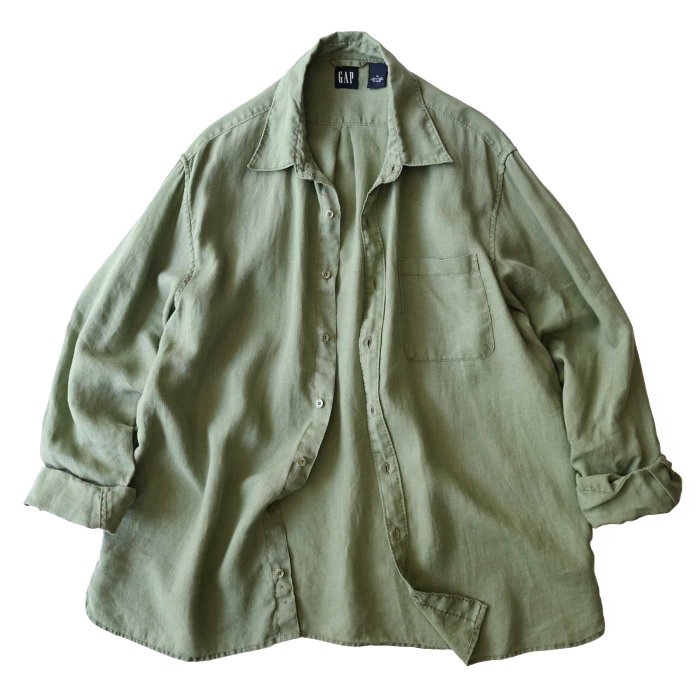 OLD GAP LINEN L/S SHIRT(NIICE COLOR/GOOD CONDITION)