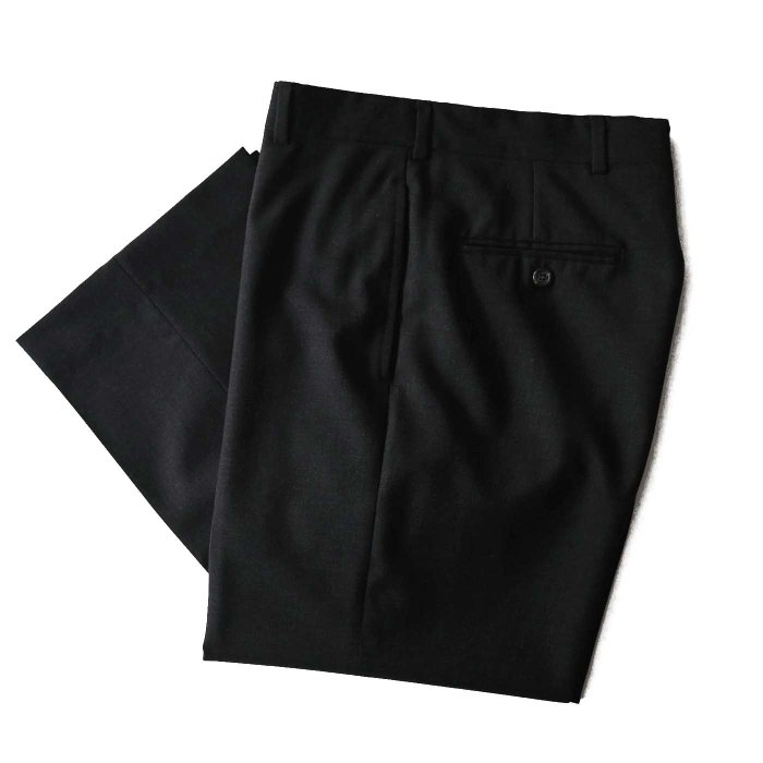 BROOKS BROTHERS BLK WOOL TROUSERS