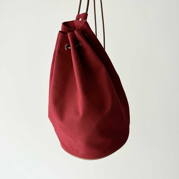 OLD HERMES CANVAS PURSE(RED)