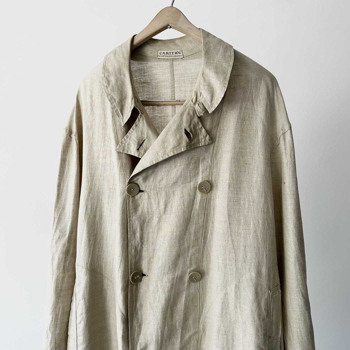 CARTER'S LINEN DOUBLE BREASTED DUSTER COAT(SPECIAL)