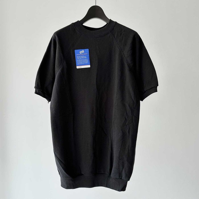 TULTEX BLK S/S SWEAT SHIRT(DEADSTOCK)