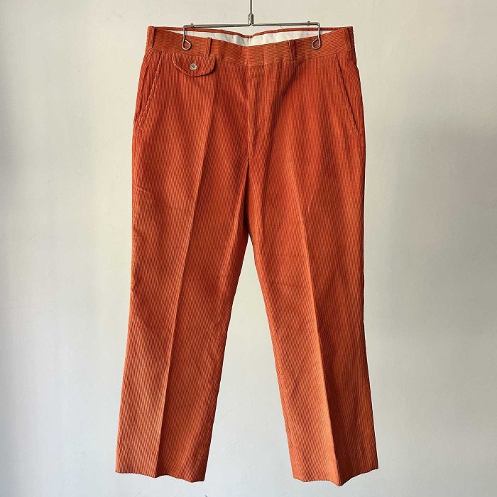 BERLE ORANGE CORDUROY TROUSERS(NICE COLOR/DEADSTOCK)