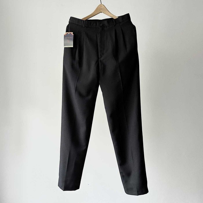 Levi's SEVENS BLK 2-TUCK SLACKS(DEADSTOCK)