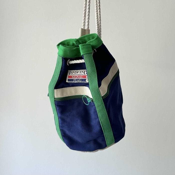 LANDS'END "SIGNAL FLAG" CANVAS DUFFLE(VERY GOOD CONDITION)